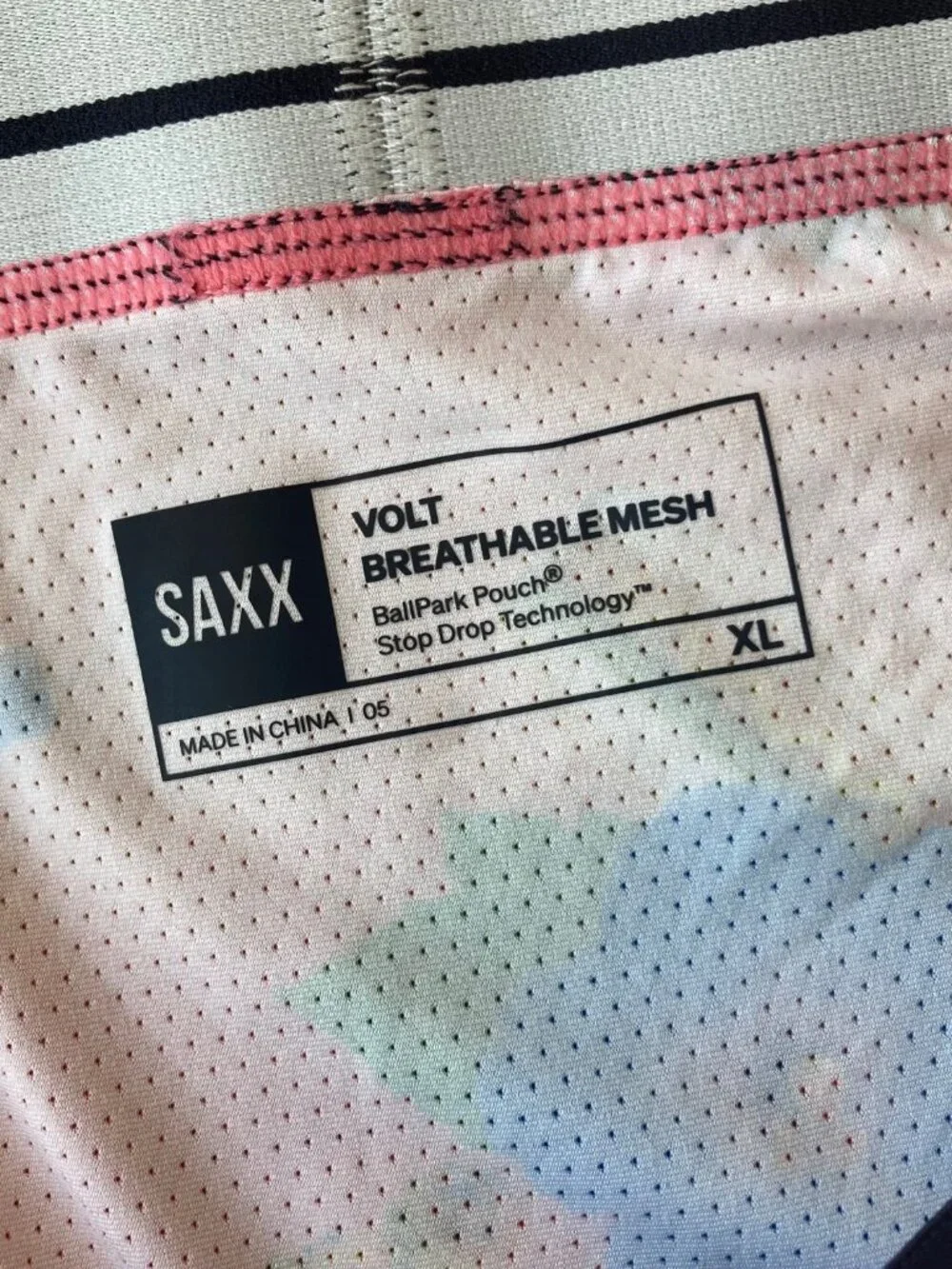 SAXX Volt Breathable Mesh Boxer Brief Mens XL Summer Blowout Peach NWT